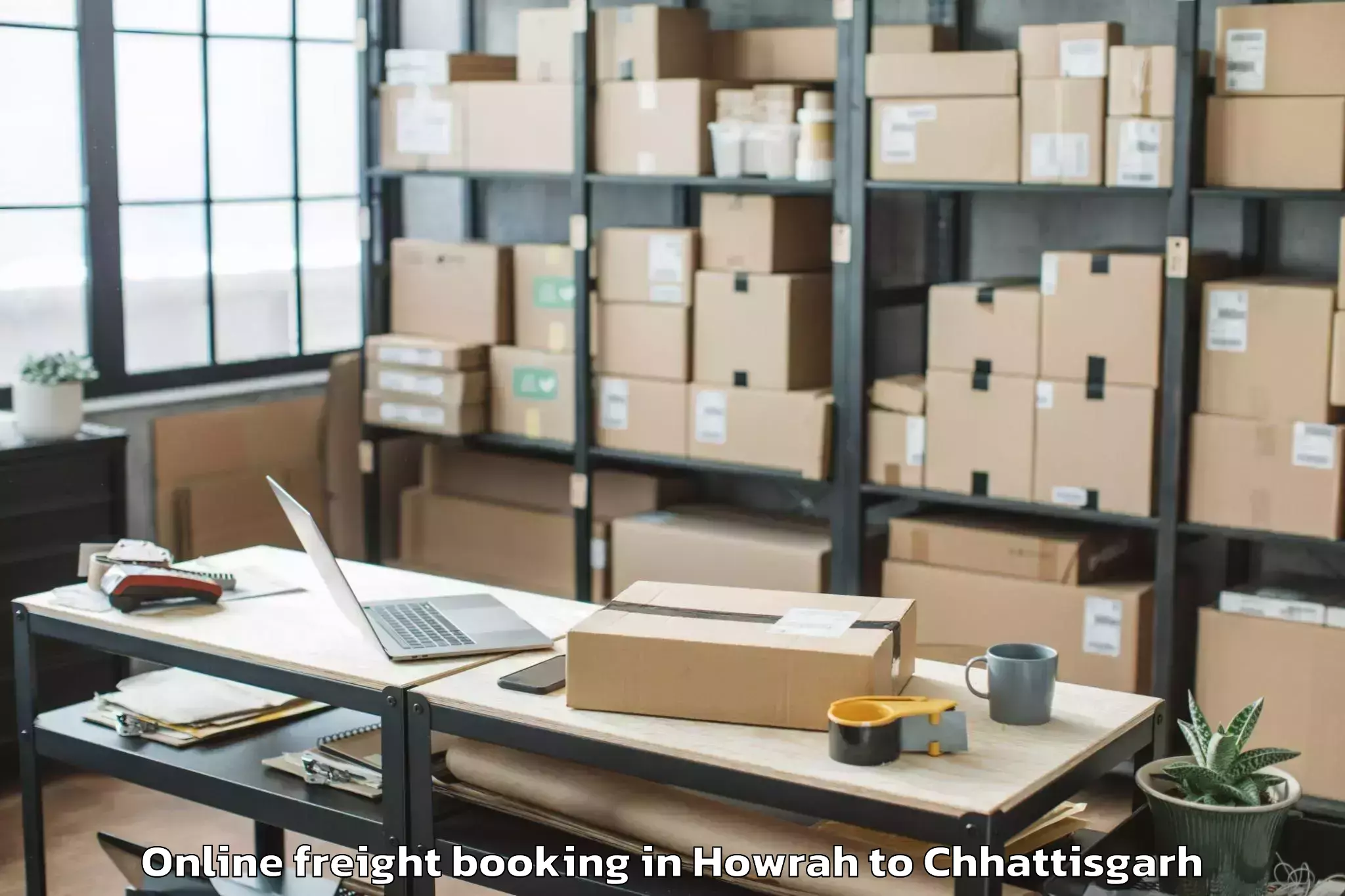 Trusted Howrah to Chakarbhatha Online Freight Booking